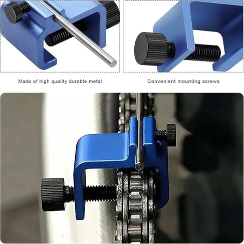 Chain Alignment Tool for Motorcycle, Motorcycle Sprocket Chain Quick & Accurate Adjustment Tool, Aluminum Alignment Tool Compatible with ATV Dirt Bike Scooter Chain (Blue) in Saudi Arabia
