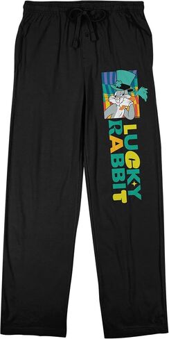 Looney Tunes St. Patrick's Day Lucky Rabbit Men's Black Sleep Pants in Saudi Arabia