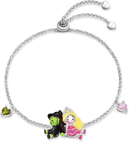 GNOCE Wicked Friendship Love Heart Adjustable Bracelet for Her, S925 Sterling Silver Bracelet for Women Fit Bracelet, Halloween Mother's Day Jewelry in Saudi Arabia