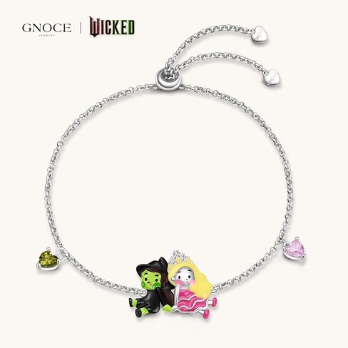 GNOCE Wicked Friendship Love Heart Adjustable Bracelet for Her, S925 Sterling Silver Bracelet for Women Fit Bracelet, Halloween Mother's Day Jewelry in Saudi Arabia