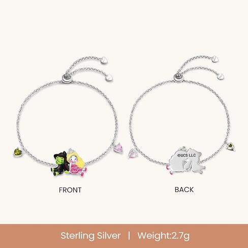 GNOCE Wicked Friendship Love Heart Adjustable Bracelet for Her, S925 Sterling Silver Bracelet for Women Fit Bracelet, Halloween Mother's Day Jewelry in Saudi Arabia
