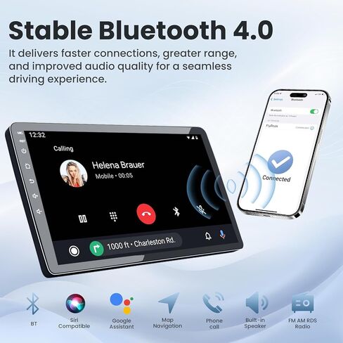 Car Radio Stereo for Honda Civic 2006-2011 Android 12 10" 1280 * 800 IPS Touch Screen Wireless CarPlay Android Auto 5GWiFi GPS Navigation Bluetooth RDS EQ HiFi FM Mirror Link HD Backup Camera SWC Mic in Kuwait