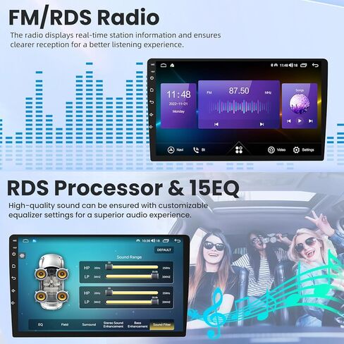 Car Radio Stereo for Honda Civic 2006-2011 Android 12 10" 1280 * 800 IPS Touch Screen Wireless CarPlay Android Auto 5GWiFi GPS Navigation Bluetooth RDS EQ HiFi FM Mirror Link HD Backup Camera SWC Mic in Kuwait