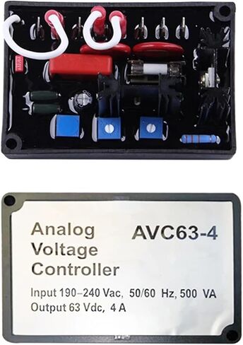 AVC63-4 Automatic Voltage Regulator AC Diesel Generator Automatic Voltage Regulator Power Supply Genset Accessories Stabilizer Replace Aspire(Red capacitance) in Kuwait
