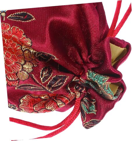 MERRYHAPY 8pcs Drawstring Bag Jewelry Makeup Storage Pouches Traditional Embroidery Pouch for Travel Soft Material Drawstring Closure in Saudi Arabia