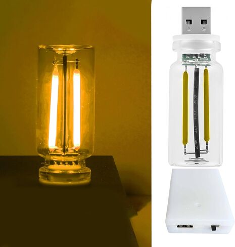 تعديل اللمس Retro مصابيح السيارات الملحقات ، والبطارية تعمل وقابس USB في المصباح المزاجي الداخلي التلقائي ، اللمس مصابيح ليلية صغيرة قابلة لللمس لغرفة النوم ، التخييم ، عطلة ، بدون قطب تعتيم (أحمر ، 1pack) in Saudi Arabia