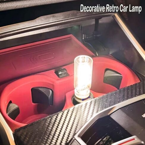 تعديل اللمس Retro مصابيح السيارات الملحقات ، والبطارية تعمل وقابس USB في المصباح المزاجي الداخلي التلقائي ، اللمس مصابيح ليلية صغيرة قابلة لللمس لغرفة النوم ، التخييم ، عطلة ، بدون قطب تعتيم (أحمر ، 1pack) in Saudi Arabia