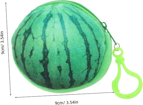 PartyKindom 5pcs Cute Coin Pouch Watermelon Shape Plush Coin Purse Boys and Girls Change Purse Educational Fruit Wallet in Saudi Arabia
