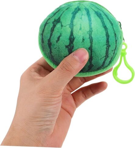 PartyKindom 5pcs Cute Coin Pouch Watermelon Shape Plush Coin Purse Boys and Girls Change Purse Educational Fruit Wallet in Saudi Arabia