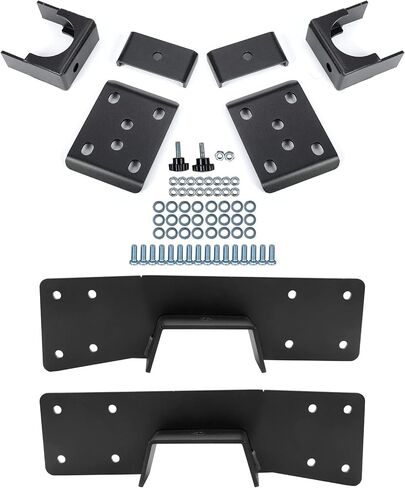 KUAFU 6" Rear Lowering Drop Flip Kit & C Notch Compatible with 1999-2007 Chevy Chevrolet Silverado GMC Sierra 1500 Classic Powder Coated Heavy Duty Steel (2 Packages) in Saudi Arabia