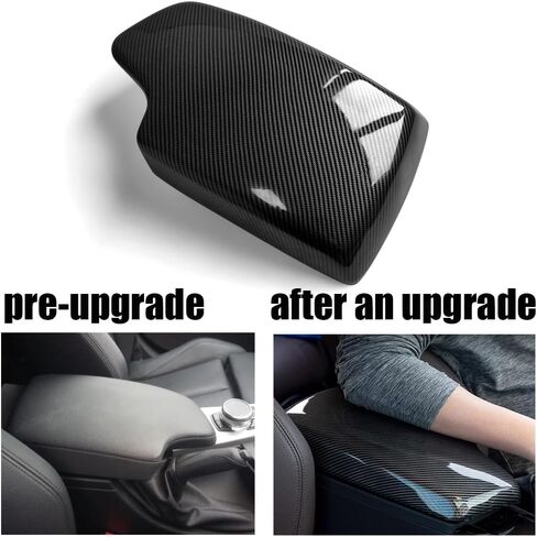 تغطية صندوق ذراع Takilma Car لـ BMW F10 F11 2011-2016 تغطية وحدة التحكم في الألياف الكربونية لـ BMW 5 Series 520i 528i 530i 535d 535i 550i 2011-2016 in Kuwait