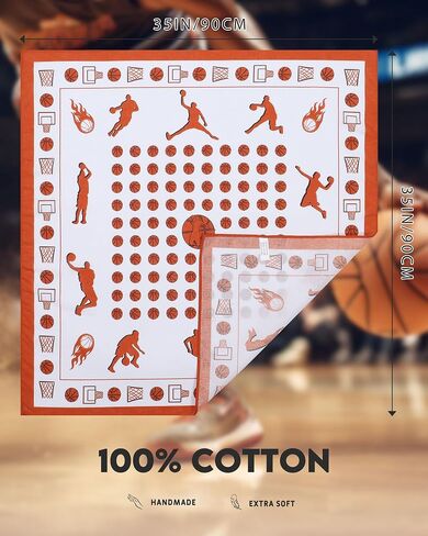 AWAYTR Cotton Bandana for Men Women - 22 IN Square Ball Games Scarf for Sport Bandanna Handkerchief Cowboy Hanky in Saudi Arabia