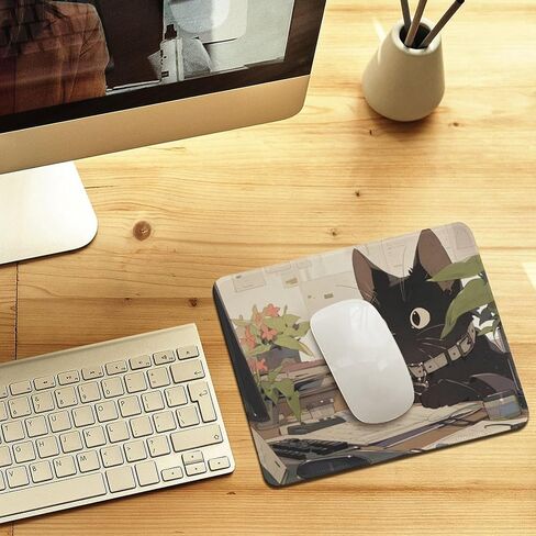 لوحة ماوس مضحكة على شكل قطة سوداء لطيفة وسادات ماوس صغيرة لطيفة للمكتب والكمبيوتر ولوحة ماوس للكمبيوتر المحمول وماوس لاسلكي ولوحة ماوس مربعة الشكل، قطة عمل in Kuwait