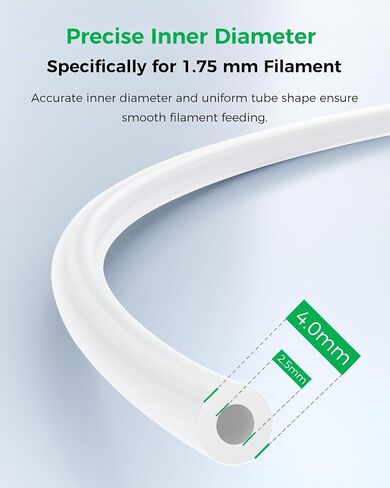 Creality Official K1 Series Teflon Tube 2M، 2.5mm ID 3D Printer PTFE Bowden Tubes Support 1.75mm خيوط مقاومة للحرارة لـ K1، K1 Max، K1C، Ender 3 V3 in Saudi Arabia