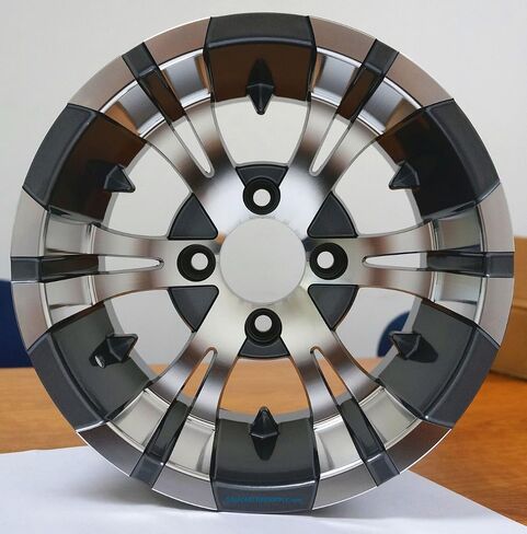 12 "عجلات ألمنيوم Gunmetal مصاصي الدماء و 215/40-12 منخفضة النقطة العربة Golf Tyres - مجموعة من 4 in Kuwait