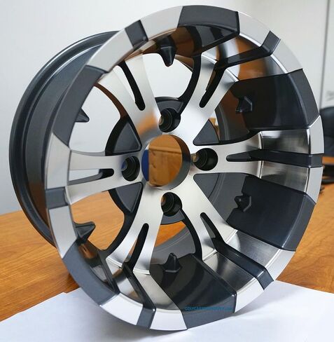12 "عجلات ألمنيوم Gunmetal مصاصي الدماء و 215/40-12 منخفضة النقطة العربة Golf Tyres - مجموعة من 4 in Kuwait