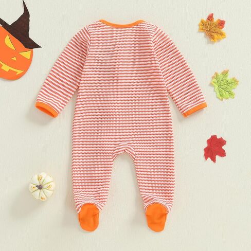 Baby Halloween Skeleton Footies Rompers Pumpkin Skull Skeleton Bodysuit Jumpsuit Newborn Boy Girl Halloween Playsuit in Saudi Arabia