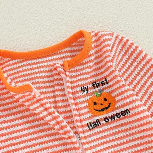 Baby Halloween Skeleton Footies Rompers Pumpkin Skull Skeleton Bodysuit Jumpsuit Newborn Boy Girl Halloween Playsuit in Saudi Arabia