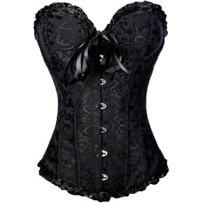 Corset Tops for Women Bustier Tube Tops Sexy Waist Trainer Tie up Corset Shapewear Push Up Bodysuit Wrapped Cincher in Kuwait