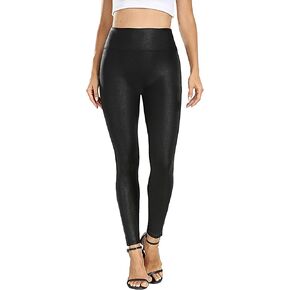 Taylor Eddie Matte Faux Leather Leggings for Women High Waisted Tummy Control Yoga Pants for Women, Womens Workout Leggings in Saudi Arabia