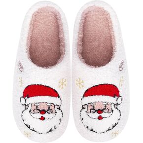 Christmas Slippers for Women Men Reindeer Slippers House Shoes for Women Soft Plush Fuzzy Winter Holiday Slippers Memory Foam Indoor Outdoor Shoes Non-Slip Fluffy Christmas Halloween Gifts in Kuwait