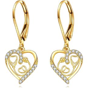 14K Solid Gold Nurse Stud Earrings for Women Cubic Zirconia Heart Stethoscope Nurse Earrings Studs Graduation Birthday Christmas Jewelry Gifts for Doctor Nurse Medical Student in Kuwait