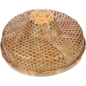 Luxshiny Vintage Vietnamese Style Bamboo Hat Brim Straw Sun Hat for Garden Travel Photography in Kuwait