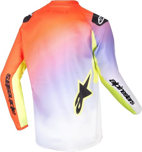 Alpinestars 3773724-2029-XL: Youth Racer Lucent Jersey White/Neon Red/Yellow Fluo Xl in Saudi Arabia