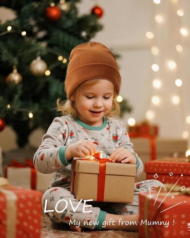 ROYBENS 100% Cotton Baby Beanie Cute Toddler Winter Hat Knit Caps Ages 0-8 | Boys Girls Kids Newborn Soft Knit Cuffed Caps Beanies,100% Cotton,Skin-Friendly,Double-Layer Growing Hat,Kids Warm Gifts in Saudi Arabia