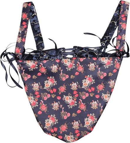 Women's Floral Brocade Corset Top – Off Shoulder Renaissance Bustier with Satin Ribbon Lace-Up, Vintage Victorian Steampunk in Saudi Arabia