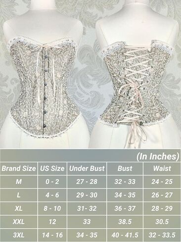 مشد فيكتوري الأزهار مع 16 عظام الصلب ، الأميرة Overbust Lace Up ، Bonedwear Bustier Top for Women in Saudi Arabia