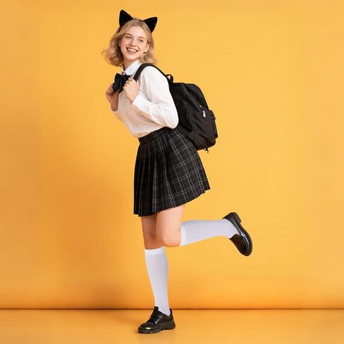 3Pairs Knee High Socks for Women Stretchy Thigh High Stocking Long white Knee High Sock for Casual Outdoor Cosplay in Saudi Arabia