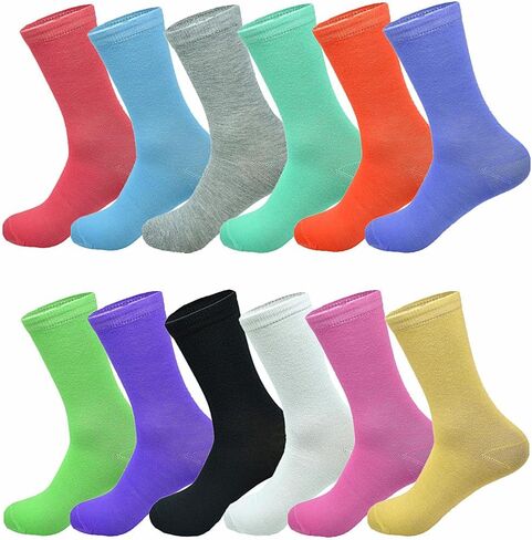Glory Max 12-Pairs Women's Crew Socks Soft Thin Lightweight Breathable Athletic Casual Socks in Kuwait