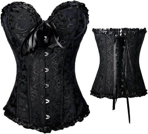 Corset Tops for Women Bustier Tube Tops Sexy Waist Trainer Tie up Corset Shapewear Push Up Bodysuit Wrapped Cincher in Kuwait