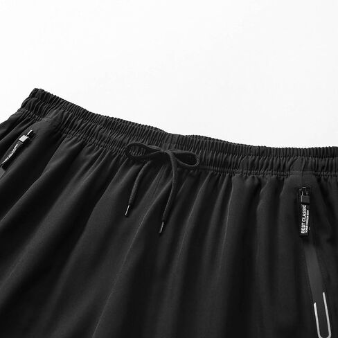 Men's Summer Athletic Shorts Elastic Waist Functional Zippered Pockets for Gym Outdoor in Saudi Arabia