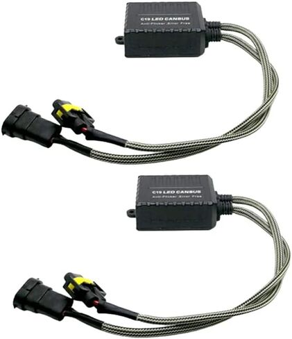وحدة فك ترميز LED ، 2 عبوات السيارة 9V-16V DC H8/H11 استبدال مقاومات التحميل ، متوافقة مع مركبة الجهد المنخفض وتطبيق على موصل المصباح H8/H11 مصباح in Kuwait
