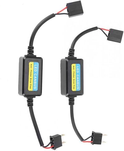 وحدة فك ترميز LED ، 2 عبوات CAR 9V-16V DC H7 مقاومات التحميل بديل ، متوافق مع مركبة الجهد المنخفض وتطبيق على موصل مصباح H7 مصباح المصباح in Saudi Arabia
