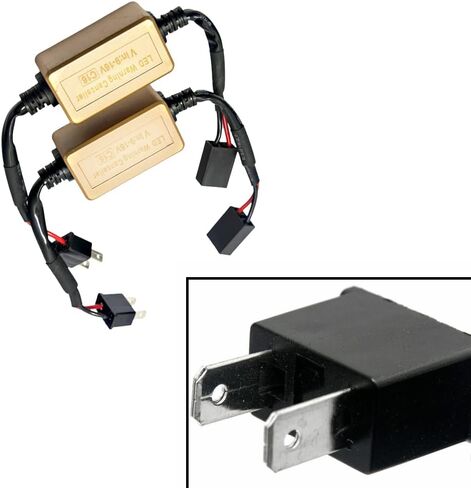 Led Decoder, 2-Packs Car 9-16V DC H7 Load Resistors Replacement, Compatible with Apply To H7 Lamp Bulb Connector in Saudi Arabia