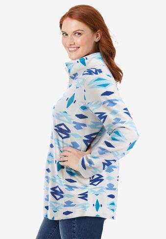 Woman Within Plus Size Microfleece Quarter-Zip Pullover in Saudi Arabia