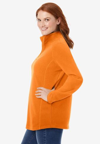 Woman Within Plus Size Microfleece Quarter-Zip Pullover in Saudi Arabia
