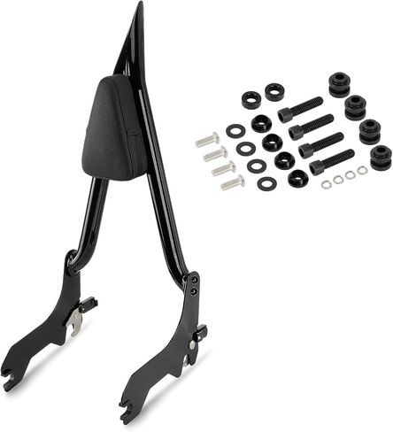 PSLER 25 بوصة الركاب الخلفي Sissy Bar Back Assembly ، إطار فولاذي مع حشو عالي الكثافة ، يناسب ناعم 2018-2025 FLDE ، FLHC ، FLHCS ، FLSL ، FXBB ، FXBBS ، FXST ، Black in Saudi Arabia