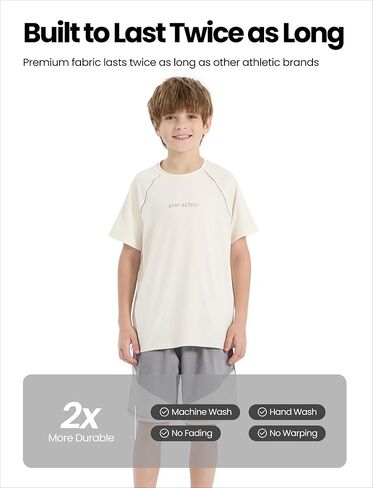 PATPAT Boys Athletic Shirts, Short Sleeve Performance Tee for Boy Girl Kids Youth, Ultra Lightweight & Quick Dry T-Shirt in Kuwait