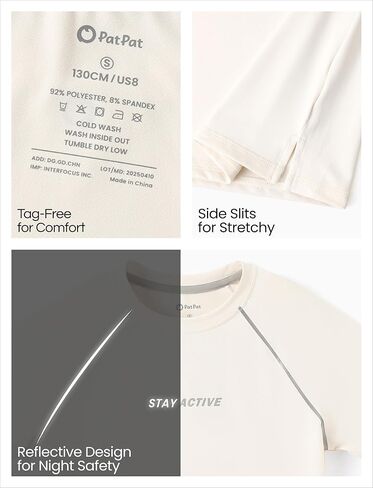 PATPAT Boys Athletic Shirts, Short Sleeve Performance Tee for Boy Girl Kids Youth, Ultra Lightweight & Quick Dry T-Shirt in Kuwait