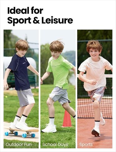 PATPAT Boys Athletic Shirts, Short Sleeve Performance Tee for Boy Girl Kids Youth, Ultra Lightweight & Quick Dry T-Shirt in Kuwait