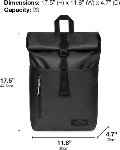 EASTPAK Up Roll – 23L Roll-Top Backpack with 16" Laptop Sleeve, Security Pocket, Bottle Holder & Water-Resistant Finish, Tarp Khaki in Saudi Arabia