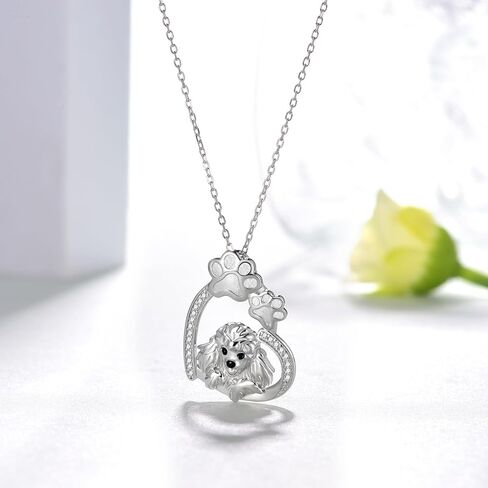 هدايا Feijiesi Dachshund من الفضة الإسترليني عيار 925 قلادة Dachshund لطيفة مجوهرات للكلاب هدايا للنساء والفتيات لمحبي الكلاب من Wiener in Kuwait