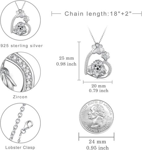 هدايا Feijiesi Dachshund من الفضة الإسترليني عيار 925 قلادة Dachshund لطيفة مجوهرات للكلاب هدايا للنساء والفتيات لمحبي الكلاب من Wiener in Kuwait