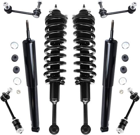 Detroit Axle - 8pc Struts Shocks Kit for 2003-2018 Toyota 4Runner 2007-2014 FJ Cruiser Front 2 Struts with Coil Spring Assembly Rear 4 Sway Bar Links 2 Shock Absorbers Replacement Suspension Kit in Saudi Arabia