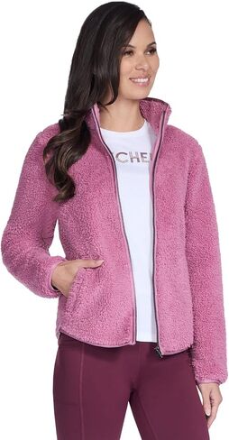 Skechers Women's Go Walk Sherpa Full Zip Jacket in Saudi Arabia