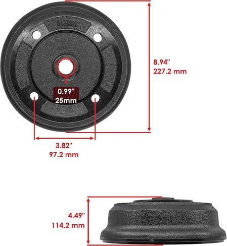 Caltric Front Brake Drum Wheel Hub متوافق مع Kawasaki Mule 4010 Kaf620 2009 2010 2011-2021 in Saudi Arabia